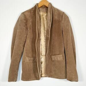 Vintage 70's Gary Gordon Outerwear Genuine Tan Suede Leather Jacket Coat